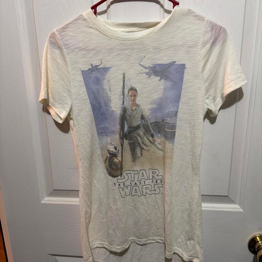 Star-wars Women's White and Cream T-shirt